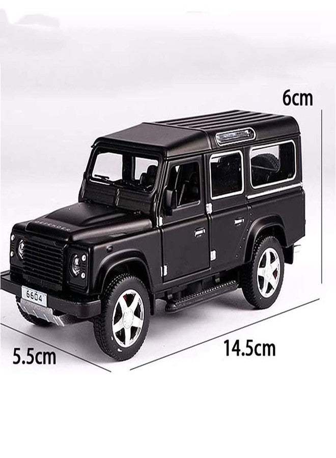 سيارة لعبة دارفيس ديفندر بمقياس 1:32، مصنوعة من المعدن المصبوب، مزودة بإضاءة وصوت وباب قابل للفتح، تعمل بنظام السحب للخلف، مناسبة للأطفال. - Image 2